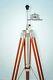 Wooden Chrome Shade Big Floor Lamp Tripod Stand Nautical Antique Vintage Style