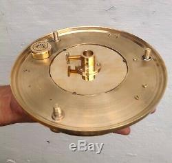 Antique Brass Nautique 8 ' ' Pouces Sundial Boussole Avec Trépied Vintage En Bois