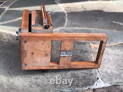 Appareil photo de portrait en bois coulissant Vintage 5x7 / 3¼ X 4¼ utilisé pour les photos scolaires