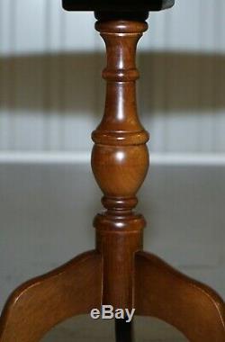 Bevan Funnell Lampe Vintage En Cuir Vert Vintage Mahogany Trépied Tables End Side