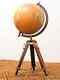 Carte Du Monde Globe Avec Trépied En Bois Décoration Vintage Pour Table/bureau