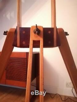 Chevalet Trépied Vintage En Hêtre Et Acajou