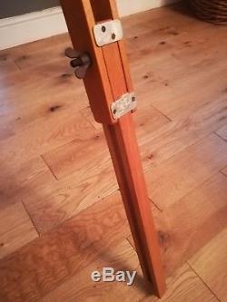 Chevalet Trépied Vintage En Hêtre Et Acajou