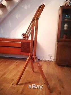 Chevalet Trépied Vintage En Hêtre Et Acajou