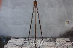 Chevalet d'artiste vintage, en bois, grand format, pliable pour peintures ou trépied pour photos.