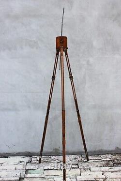 Chevalet d'artiste vintage, en bois, grand format, pliable pour peintures ou trépied pour photos.