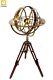 Décoration Vintage En Laiton Sphérique Astrolabe - Astronomie - Trépied En Bois - Cadeaux