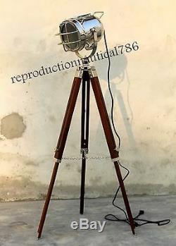 Designer Vintage Industrial Spot Light Marine Vintage Trépied Studio Searchlight
