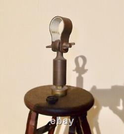 Grand trépied de télescope antique adapté, trépied Folmer Schwing Crown 2