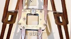 Grand trépied de télescope antique adapté, trépied Folmer Schwing Crown 2