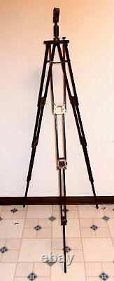 Grand trépied de télescope antique adapté, trépied Folmer Schwing Crown 2