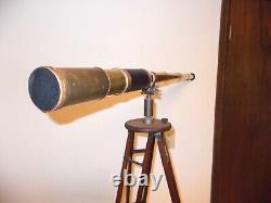 Grand trépied de télescope antique adapté, trépied Folmer Schwing Crown 2