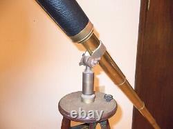 Grand trépied de télescope antique adapté, trépied Folmer Schwing Crown 2