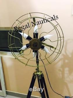 Home Decor Fan Light Avec Trépied En Bois Massif Étage Vintage 6 Titulaire Fan Lampe