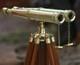 Jumelles En Laiton Vintage 20x Sur Trépied En Bois Télescope De Sol Nautique
