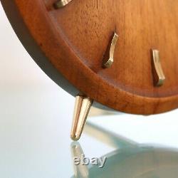 Kienzle Haid Tripod Horloge Mantel Vintage Iconic Design! Les Années 1950, High Gloss! 8 Jours