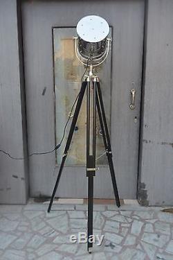 Lampadaire Décoratif Vintage Noir Tripod Lighting Projecteur Spotlight Rétro