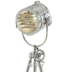 Lampe De Plancher De Trépied Lumière Nautique Chromée Vintage Design Designer -decor