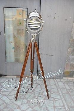 Lampe De Plancher De Trépied Lumière Nautique Vintage Vintage Designer Industriel Rétro
