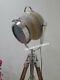 Lampe De Recherche Nautical Collector Vintage Lamp Spotlight Wood Tripod Stand