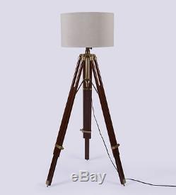 Lampe De Sol Hollywood Spot Light Avec Support En Trépied En Laiton Vintage Collectible