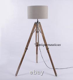 Lampe De Sol Nautique Vintage Style D'utilisation De Décoration À La Maison Avec Support De Trépied En Bois D'ombrage
