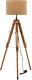 Lampe De Sol Trépied En Bois De Teck Classique Vintage Avec Abat-jour Nautique Pour La Décoration De La Maison