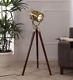 Lampe Projecteur Sur Trépied En Bois Style Ancien Vintage Pour La Décoration Intérieure