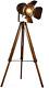 Lampe Sur Pied Trépied Vintage Decoluce, Trépied D'appareil Photo En Bois Réglable En Hauteur