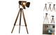 Lampe Sur Trépied Vintage Decoluce, Trépied En Bois Pour Appareil Photo à Hauteur Réglable