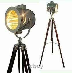 Paras Retro Design Vintage Style Spotlight Projecteur Projecteur Télescopique Trépied Plancher