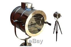 Projecteur De Recherche Vintage Retro Hollywood Lampe Spot Spot Trépied Projecteur Nouveau