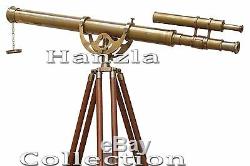Support De Trépied Réglable Telescope À Double Baril 39 Laiton Vintage Harbor Master