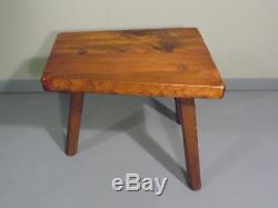 Table D'extrémité Latérale De Trépied De Dalle D'arbre En Bois Organique Cru Vintage Pioneer Furniture Vt