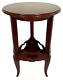 Table D'appoint à Trois Pieds En Acajou Vintage à Colonne Cannelée Et Jambe évasée
