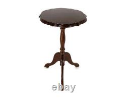 Table d'appoint en bois italien avec trépied et piédestal, charmante et vintage.