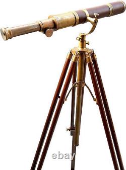 Télescope Royal Vintage Lune Arc sur Trépied Antique Télescopes Artisanat Nautique