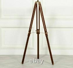 Télescope ancien en bois avec trépied debout de 39 pouces, double canon, cadeau