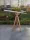 Télescope De Sol Nautique En Laiton Vintage Antique Avec Trépied En Bois Classique