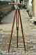 Télescope En Laiton Vintage Avec Trépied En Bois, Télescope Maritime Antique