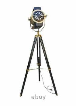 Theater Tripod Marine Searchlight Nautical Wooden Tripod Spotlight Lamp Studio