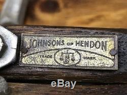 Trépied D'appareil Photo Vintage Johnsons Of Hendon Jambes En Bois + Mount Antique Wood