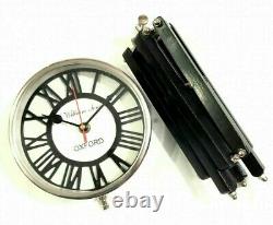 Trépied Noir En Bois Horloge De Bureau Vintage Nautical Maritime Horloge Décorative