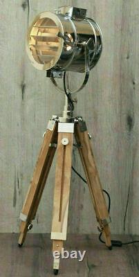 Vieille Finition En Bois De Teck Trépied Lampe À La Maison Décoration Intérieure Design Fait À La Main