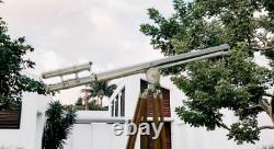 Vieux Télescope En Laiton Sur Trépied En Bois Réplique Nautique Maritime Mnm 159