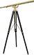 Vieux Télescopes Antiques Laiton Lourd Solide Nouveau En Bois Royal Tripod Laiton Cadeau