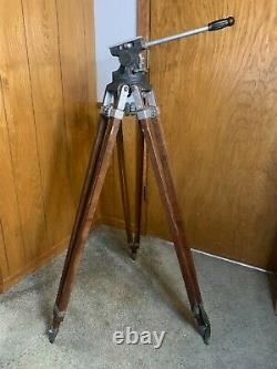 Vintage Camera Equipment Co. Ny Junior Professional Cinema Camera Wood Tripod