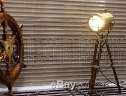 Vintage Décoratif Marine Lampe De Table Nautique Royal En Bois Trépied Décor