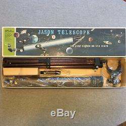 Vintage Jason 325spacemaster Télescope Astronomique Made In Japan Trépied En Bois
