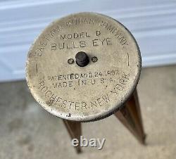 Vintage Wood Camera Tripod Eastman Kodak Modèle D Bulls Eye Patent 1897 Original